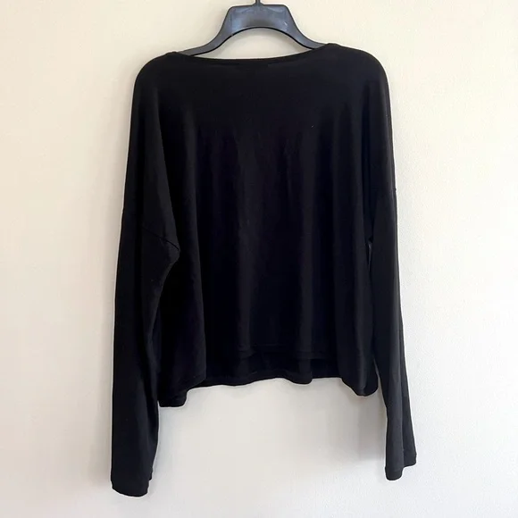 Eileen Fisher Crew Neck Long Sleeve Boxy Top, size L - Picture 2 of 6